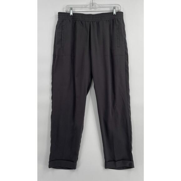 GAP Swing Soft Pants Women's Size M Dark Graphite Elastic Waist Cuffed Hem‎ NWT - Picture 1 of 8
